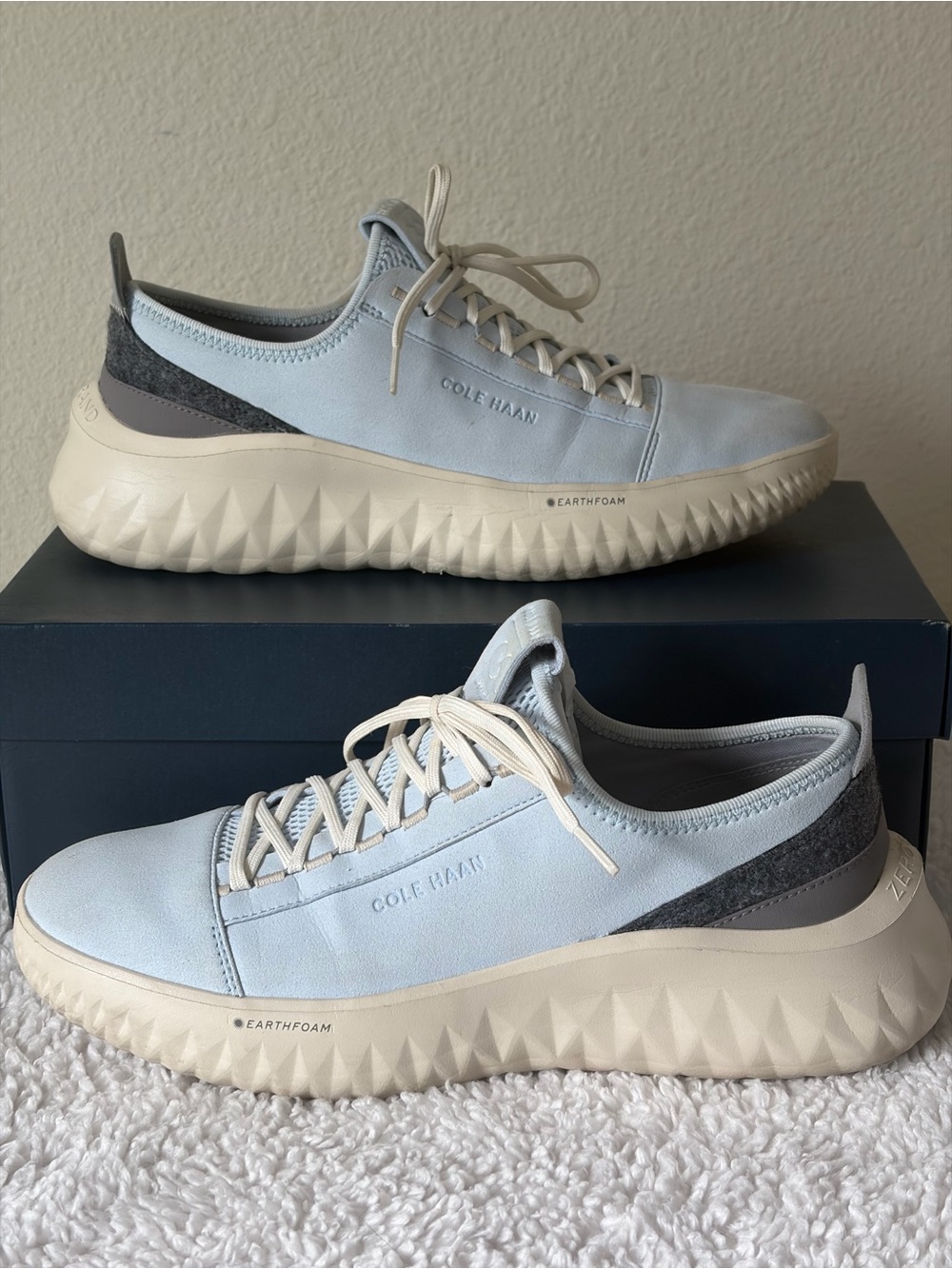 Cole Haan Generation ZERØGRAND II Light Blue Laceup Sneakers Size 9